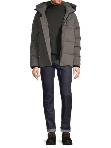 Canada Goose Men's Wyndham Hooded Slim-Fit Down Parka - Coastal Grey - Size XL | Thumbnail 2 Canada Goose Men's Wyndham Hooded Slim-Fit Down Parka - Coastal Grey - Size XL | Thumbnail 2