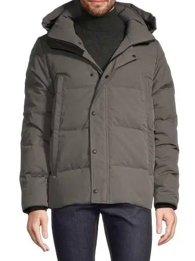 Canada Goose Men's Wyndham Hooded Slim-Fit Down Parka - Coastal Grey - Size XL | Thumbnail 3 Canada Goose Men's Wyndham Hooded Slim-Fit Down Parka - Coastal Grey - Size XL | Thumbnail 3