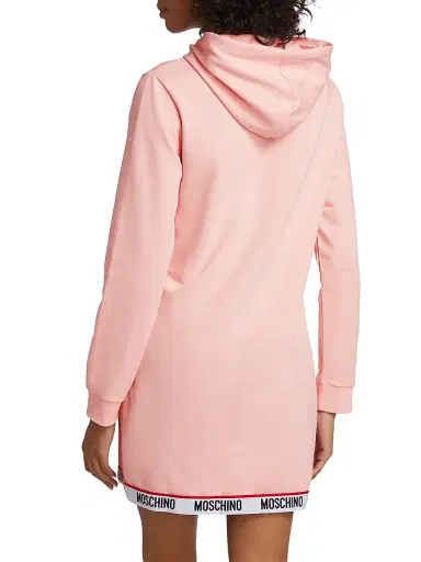 MOSCHINO Women's Maxi Hoodie Minidress - Pink | Thumbnail 5 MOSCHINO Women's Maxi Hoodie Minidress - Pink | Thumbnail 5