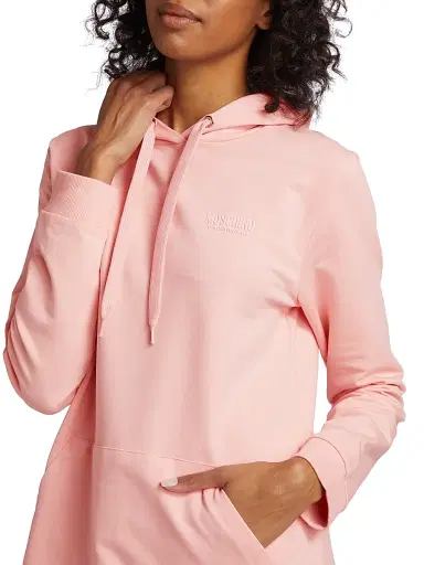 MOSCHINO Women's Maxi Hoodie Minidress - Pink | Thumbnail 6 MOSCHINO Women's Maxi Hoodie Minidress - Pink | Thumbnail 6