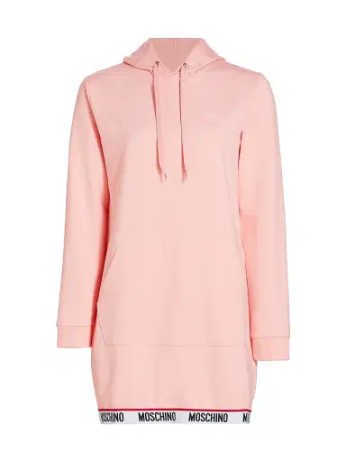 MOSCHINO Women's Maxi Hoodie Minidress - Pink | Thumbnail 1 MOSCHINO Women's Maxi Hoodie Minidress - Pink | Thumbnail 1
