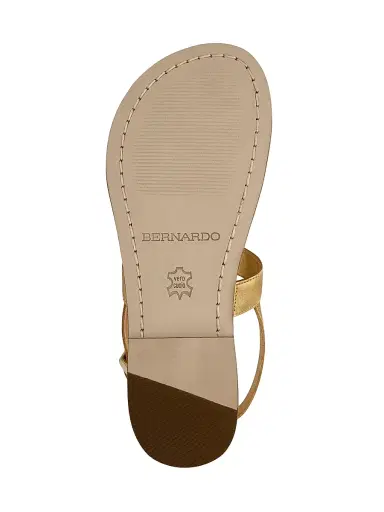 Bernardo Women's Maverick 2 Metallic Leather Toe Ring Sandals - Gold | Thumbnail 3 Bernardo Women's Maverick 2 Metallic Leather Toe Ring Sandals - Gold | Thumbnail 3