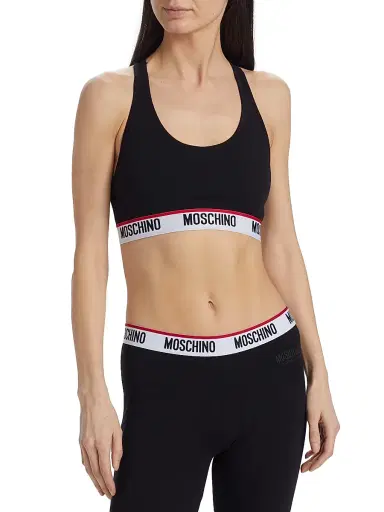 Moschino Women's Logo Tape Bra - Black Archived | Thumbnail 3 Moschino Women's Logo Tape Bra - Black Archived | Thumbnail 3