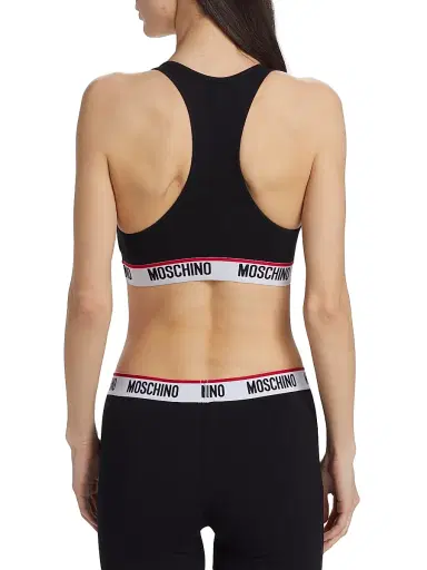 Moschino Women's Logo Tape Bra - Black Archived | Thumbnail 5 Moschino Women's Logo Tape Bra - Black Archived | Thumbnail 5