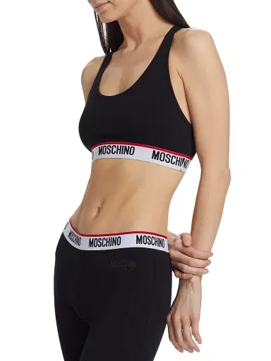 Moschino Women's Logo Tape Bra - Black Archived | Thumbnail 6 Moschino Women's Logo Tape Bra - Black Archived | Thumbnail 6