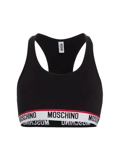 Moschino Women's Logo Tape Bra - Black Archived | Thumbnail 1 Moschino Women's Logo Tape Bra - Black Archived | Thumbnail 1