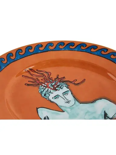 Ginori 1735 Il Viaggio Di Nettuno Dessert Plate - Orange | Thumbnail 4 Ginori 1735 Il Viaggio Di Nettuno Dessert Plate - Orange | Thumbnail 4