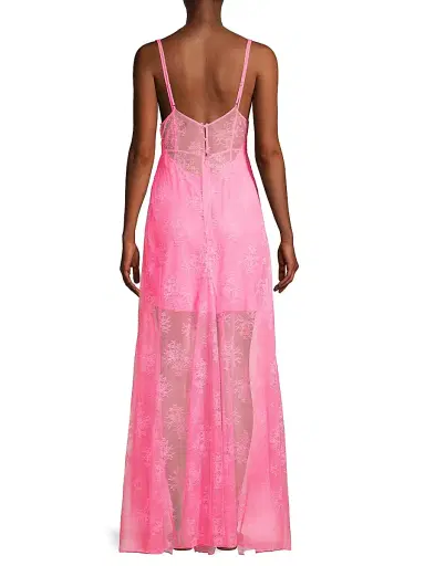 Kiki de Montparnasse Women's Lace Gown - Hot Pink | Thumbnail 4 Kiki de Montparnasse Women's Lace Gown - Hot Pink | Thumbnail 4