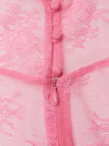 Kiki de Montparnasse Women's Lace Gown - Hot Pink | Thumbnail 5 Kiki de Montparnasse Women's Lace Gown - Hot Pink | Thumbnail 5