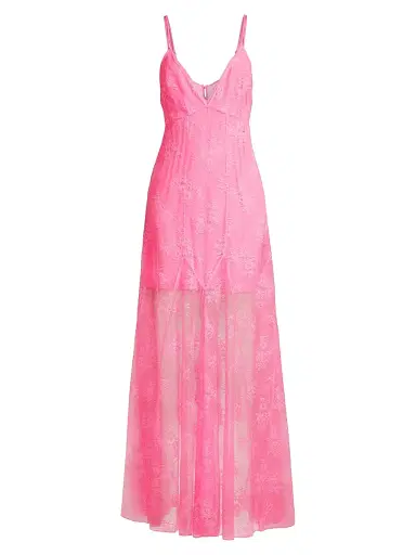 Kiki de Montparnasse Women's Lace Gown - Hot Pink | Thumbnail 1 Kiki de Montparnasse Women's Lace Gown - Hot Pink | Thumbnail 1