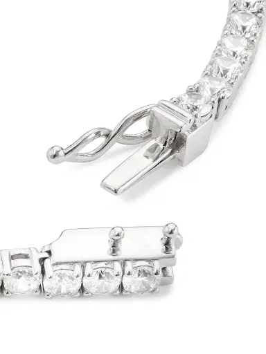 Adriana Orsini Women's Naomi Rhodium-Plated & Cubic Zirconia Long Tennis Necklace/24" - Silver Crystal | Thumbnail 3 Adriana Orsini Women's Naomi Rhodium-Plated & Cubic Zirconia Long Tennis Necklace/24" - Silver Crystal | Thumbnail 3