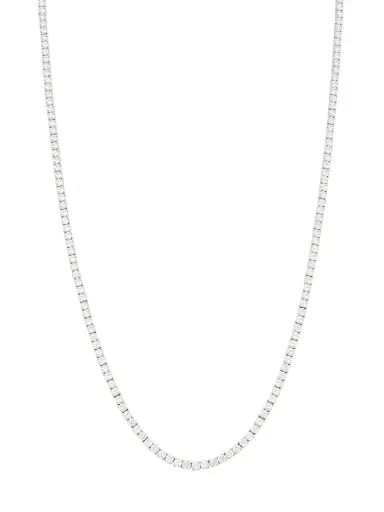 Adriana Orsini Women's Naomi Rhodium-Plated & Cubic Zirconia Long Tennis Necklace/24" - Silver Crystal | Thumbnail 1 Adriana Orsini Women's Naomi Rhodium-Plated & Cubic Zirconia Long Tennis Necklace/24" - Silver Crystal | Thumbnail 1