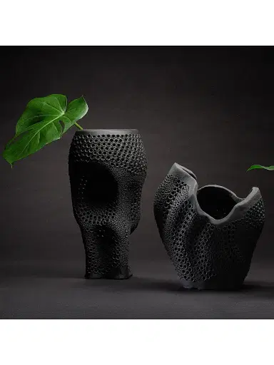 Jamie Young Co. Night Sky Porcelain Vase - Matte Black | Thumbnail 3 Jamie Young Co. Night Sky Porcelain Vase - Matte Black | Thumbnail 3