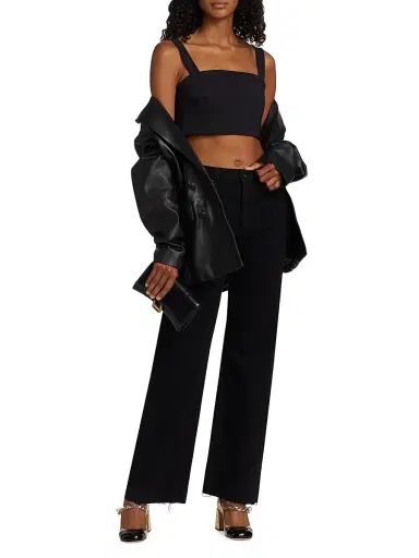 SLVRLAKE Women's Grace High-Rise Wide-Leg Jeans - Jet Black - Size 32 | Thumbnail 2 SLVRLAKE Women's Grace High-Rise Wide-Leg Jeans - Jet Black - Size 32 | Thumbnail 2