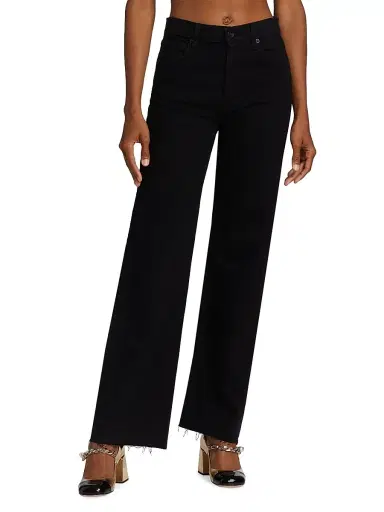 SLVRLAKE Women's Grace High-Rise Wide-Leg Jeans - Jet Black - Size 32 | Thumbnail 3 SLVRLAKE Women's Grace High-Rise Wide-Leg Jeans - Jet Black - Size 32 | Thumbnail 3