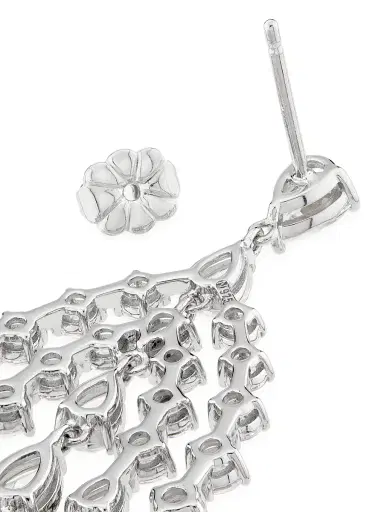 Adriana Orsini Women's Willow Cubic Zirconia Chandelier Earrings - Rhodium | Thumbnail 3 Adriana Orsini Women's Willow Cubic Zirconia Chandelier Earrings - Rhodium | Thumbnail 3