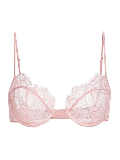 Kiki de Montparnasse Women's Demi Lace Bra - Rose | Thumbnail 1 Kiki de Montparnasse Women's Demi Lace Bra - Rose | Thumbnail 1