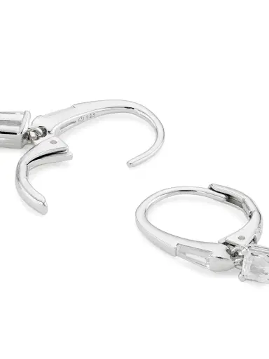 Adriana Orsini Women's Naomi Sterling Silver & Cubic Zirconia Linear Earrings - Silver | Thumbnail 3 Adriana Orsini Women's Naomi Sterling Silver & Cubic Zirconia Linear Earrings - Silver | Thumbnail 3