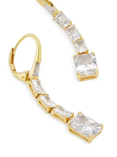 Adriana Orsini Women's Naomi 18K Gold-Plated & Cubic Zirconia Linear Drop Earrings - Gold | Thumbnail 4 Adriana Orsini Women's Naomi 18K Gold-Plated & Cubic Zirconia Linear Drop Earrings - Gold | Thumbnail 4