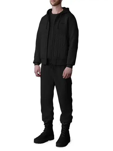 Mackage Men's Cruz Quilted Hoodie - Black | Thumbnail 2 Mackage Men's Cruz Quilted Hoodie - Black | Thumbnail 2
