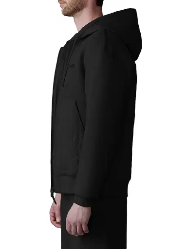 Mackage Men's Cruz Quilted Hoodie - Black | Thumbnail 4 Mackage Men's Cruz Quilted Hoodie - Black | Thumbnail 4