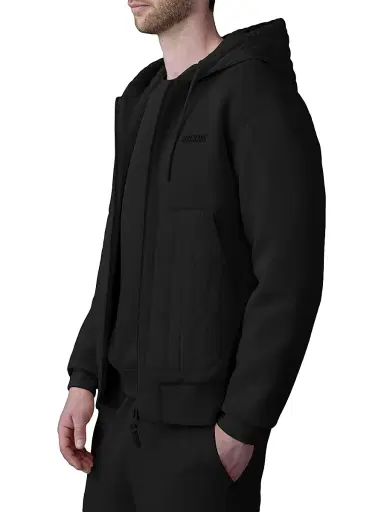 Mackage Men's Cruz Quilted Hoodie - Black | Thumbnail 6 Mackage Men's Cruz Quilted Hoodie - Black | Thumbnail 6