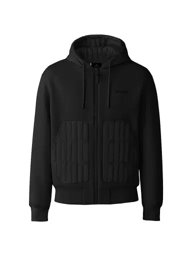 Mackage Men's Cruz Quilted Hoodie - Black | Thumbnail 1 Mackage Men's Cruz Quilted Hoodie - Black | Thumbnail 1