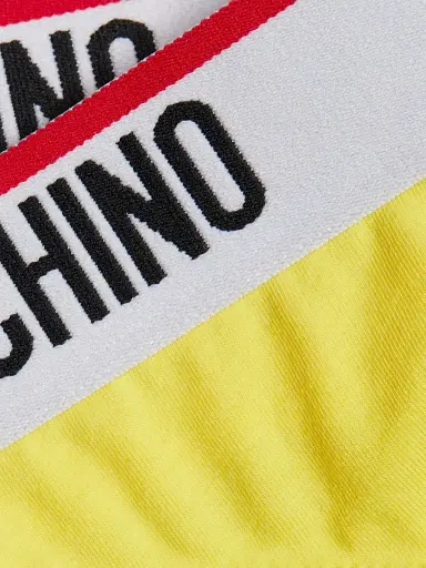 MOSCHINO Women's Donna Logo-Detailed Thong Bikini Bottoms - Yellow | Thumbnail 6 MOSCHINO Women's Donna Logo-Detailed Thong Bikini Bottoms - Yellow | Thumbnail 6