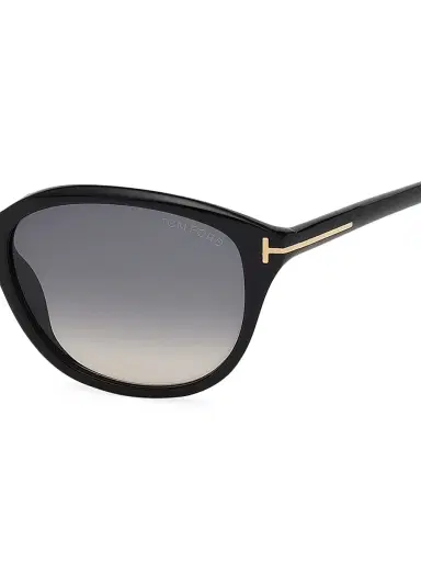 Tom Ford Women's 57MM Rectangle Acetate Sunglasses - Black Gradient Smoke | Thumbnail 2 Tom Ford Women's 57MM Rectangle Acetate Sunglasses - Black Gradient Smoke | Thumbnail 2