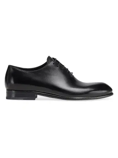 ZEGNA Men's Hand-Buffed Leather Vienna Evening Wholecut Oxford - Black | Thumbnail 1 ZEGNA Men's Hand-Buffed Leather Vienna Evening Wholecut Oxford - Black | Thumbnail 1