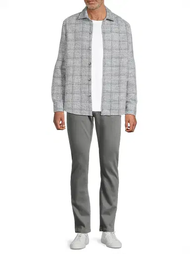 Robert Barakett Men's Quinn Plaid Woven Overshirt - Grey - Size XXL | Thumbnail 2 Robert Barakett Men's Quinn Plaid Woven Overshirt - Grey - Size XXL | Thumbnail 2