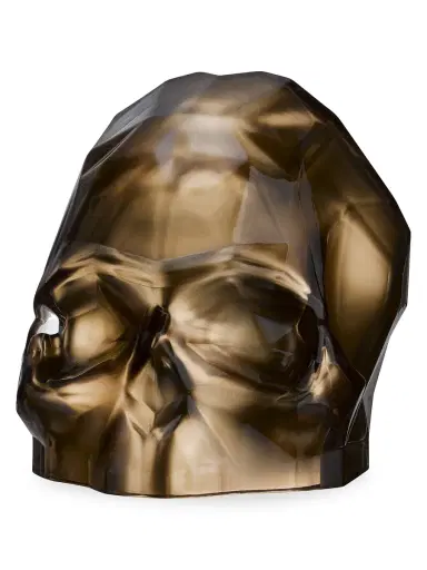 Nude Glass Memento Mori Faceted Large Clear Skull - Opal White | Thumbnail 2 Nude Glass Memento Mori Faceted Large Clear Skull - Opal White | Thumbnail 2