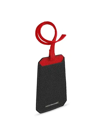 Maison de Sabre Leather Luggage Tag - Rouge Noir | Thumbnail 3 Maison de Sabre Leather Luggage Tag - Rouge Noir | Thumbnail 3