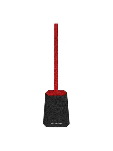 Maison de Sabre Leather Luggage Tag - Rouge Noir | Thumbnail 1 Maison de Sabre Leather Luggage Tag - Rouge Noir | Thumbnail 1