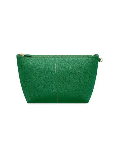 MAISON de SABRÉ Women's Medium Leather Flaire Pouch - Emerald Green | Thumbnail 1 MAISON de SABRÉ Women's Medium Leather Flaire Pouch - Emerald Green | Thumbnail 1