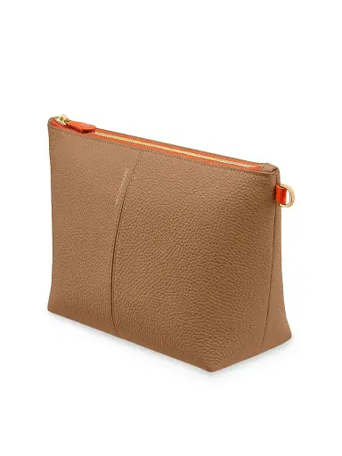 MAISON de SABRÉ Women's Small Leather Flaire Pouch - Manhattan Sandstone | Thumbnail 4 MAISON de SABRÉ Women's Small Leather Flaire Pouch - Manhattan Sandstone | Thumbnail 4