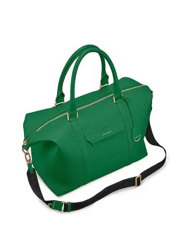 Maison de Sabre Men's Large Leather Weekender Bag - Emerald Green | Thumbnail 4 Maison de Sabre Men's Large Leather Weekender Bag - Emerald Green | Thumbnail 4