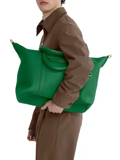 Maison de Sabre Men's Large Leather Weekender Bag - Emerald Green | Thumbnail 9 Maison de Sabre Men's Large Leather Weekender Bag - Emerald Green | Thumbnail 9