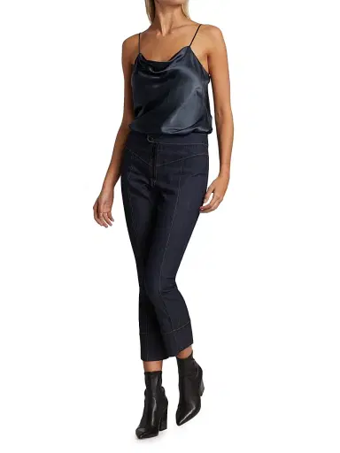 Cinq à Sept Women's Marta Silk Cowlneck Cami Top - Black - Size XL | Thumbnail 2 Cinq à Sept Women's Marta Silk Cowlneck Cami Top - Black - Size XL | Thumbnail 2