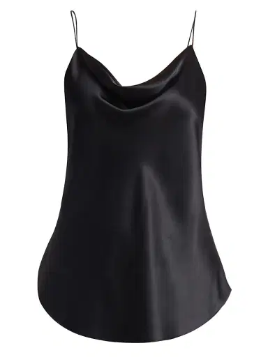Cinq à Sept Women's Marta Silk Cowlneck Cami Top - Black - Size XL | Thumbnail 1 Cinq à Sept Women's Marta Silk Cowlneck Cami Top - Black - Size XL | Thumbnail 1