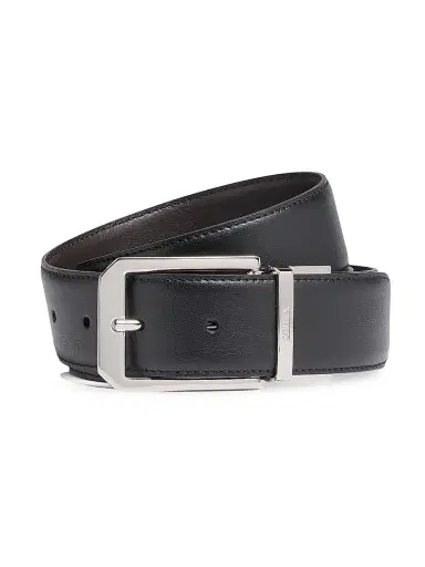 Zegna Men's Reversible Leather Belt - Black Dark Brown - Size 42 | Thumbnail 1 Zegna Men's Reversible Leather Belt - Black Dark Brown - Size 42 | Thumbnail 1