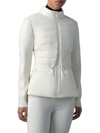Mackage Women's Laika Hybrid Peplum Down Jacket - Cream | Thumbnail 3 Mackage Women's Laika Hybrid Peplum Down Jacket - Cream | Thumbnail 3