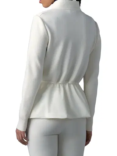 Mackage Women's Laika Hybrid Peplum Down Jacket - Cream | Thumbnail 5 Mackage Women's Laika Hybrid Peplum Down Jacket - Cream | Thumbnail 5