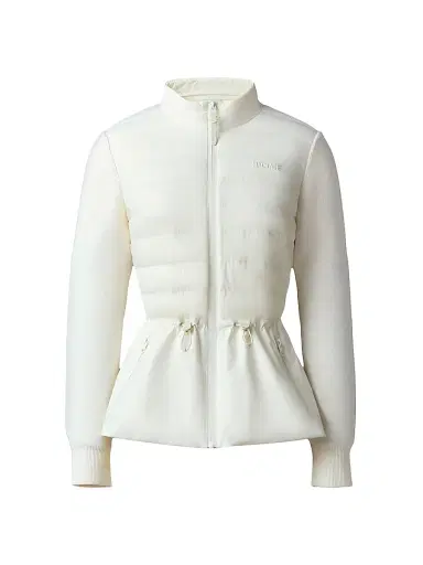 Mackage Women's Laika Hybrid Peplum Down Jacket - Cream | Thumbnail 1 Mackage Women's Laika Hybrid Peplum Down Jacket - Cream | Thumbnail 1