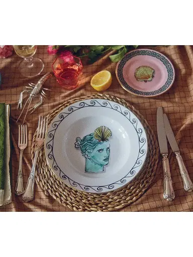Ginori 1735 Il Viaggio Di Nettuno Bread Plate - Orange | Thumbnail 2 Ginori 1735 Il Viaggio Di Nettuno Bread Plate - Orange | Thumbnail 2