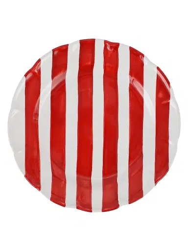 Vietri Amalfitana Stripe Dinner Plate - Red | Thumbnail 1 Vietri Amalfitana Stripe Dinner Plate - Red | Thumbnail 1