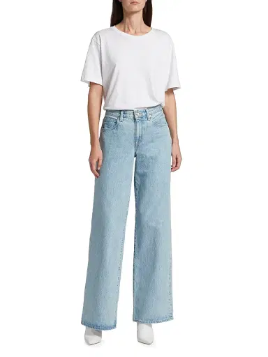 SLVRLAKE Women's Mica Mid-Rise Rigid Wide-Leg Jeans - Clear Skies - Size 32 | Thumbnail 2 SLVRLAKE Women's Mica Mid-Rise Rigid Wide-Leg Jeans - Clear Skies - Size 32 | Thumbnail 2