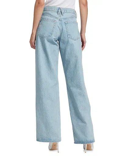 SLVRLAKE Women's Mica Mid-Rise Rigid Wide-Leg Jeans - Clear Skies - Size 32 | Thumbnail 5 SLVRLAKE Women's Mica Mid-Rise Rigid Wide-Leg Jeans - Clear Skies - Size 32 | Thumbnail 5