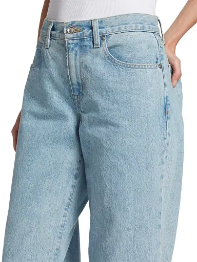 SLVRLAKE Women's Mica Mid-Rise Rigid Wide-Leg Jeans - Clear Skies - Size 32 | Thumbnail 6 SLVRLAKE Women's Mica Mid-Rise Rigid Wide-Leg Jeans - Clear Skies - Size 32 | Thumbnail 6
