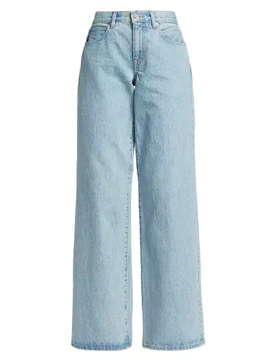 SLVRLAKE Women's Mica Mid-Rise Rigid Wide-Leg Jeans - Clear Skies - Size 32 | Thumbnail 1 SLVRLAKE Women's Mica Mid-Rise Rigid Wide-Leg Jeans - Clear Skies - Size 32 | Thumbnail 1